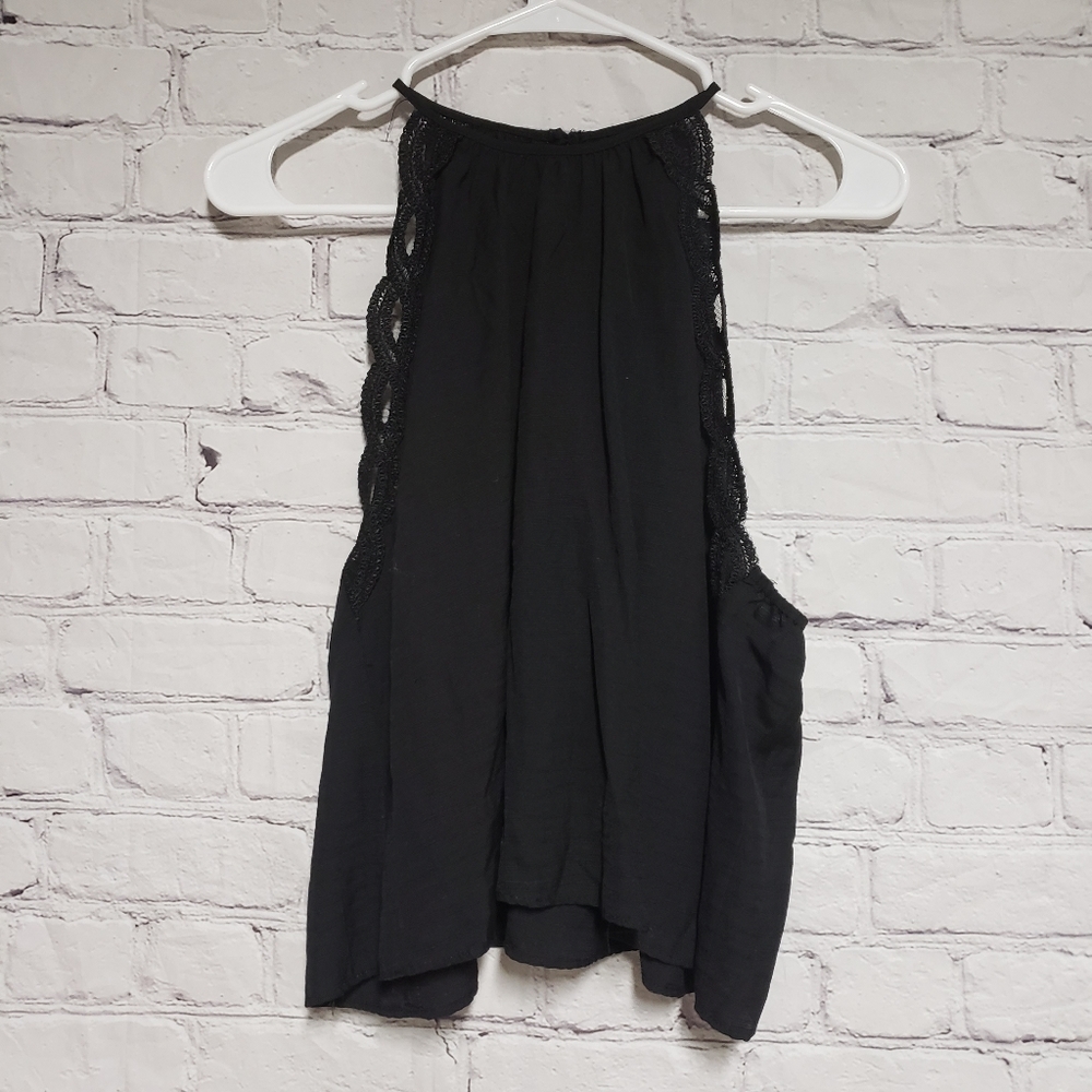 Kendall & Kylie Lace Trim Halter Top